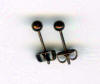 3.5mm anodized bronze titanium ball post earrings