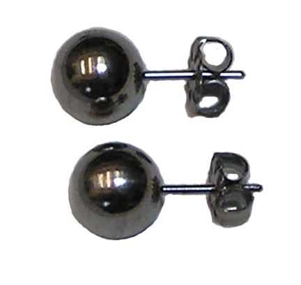 8mm titanium ball post earrings