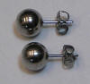 8mm titanium ball post earrings