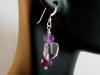 Designer Amethyst Rock Crystal earrings