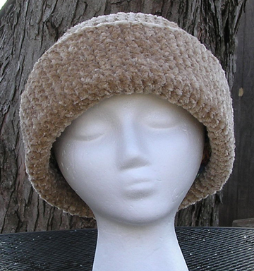 Chenille Basic Brim Crochet Hat