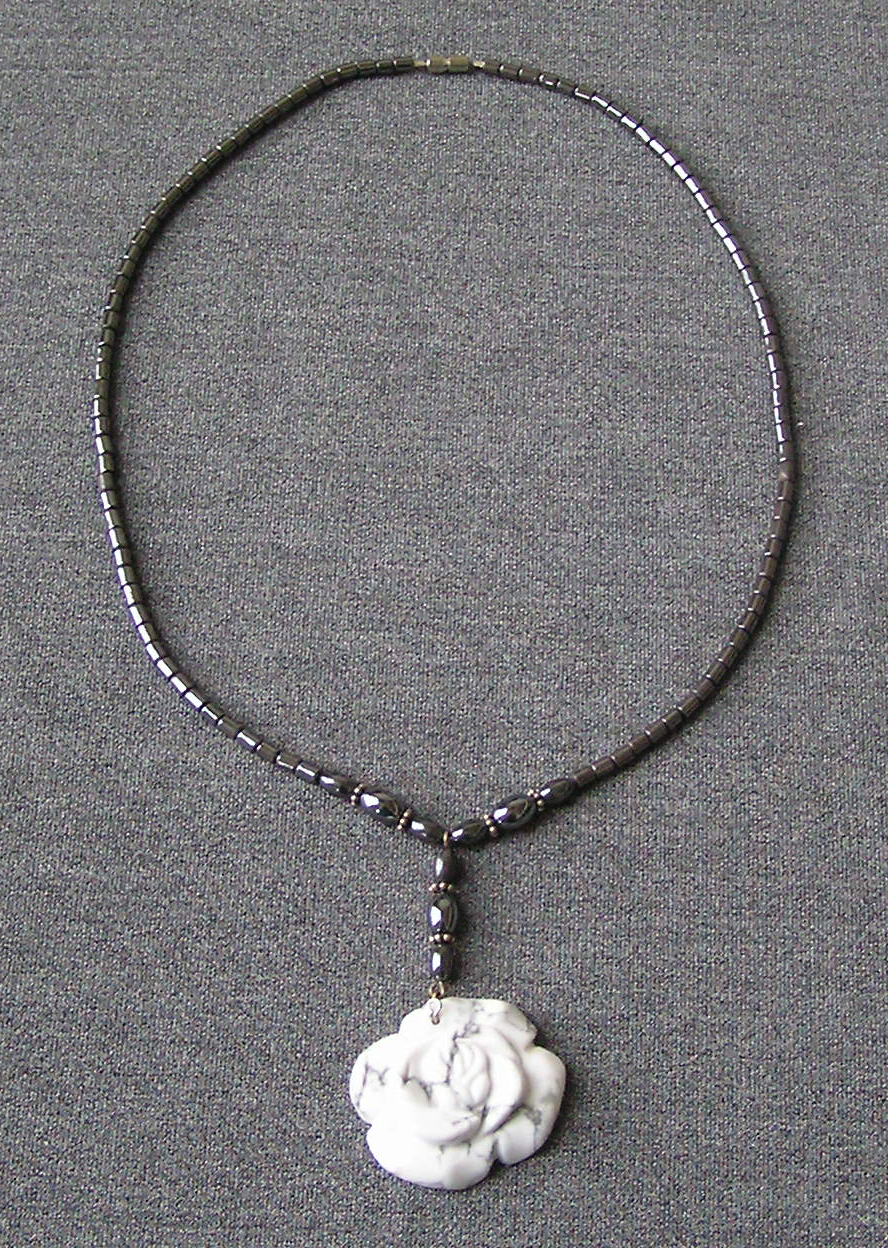 Hematite and Howlite Necklace