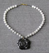 tourmalinic quartz and bloodstone obsidian necklace