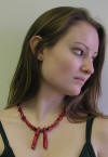 Designer Red Coral Branch Necklace