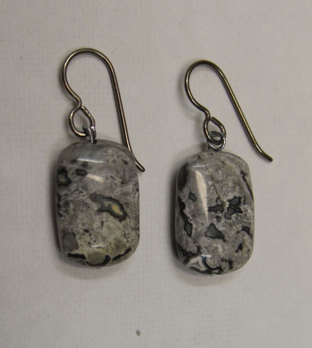 hypoallergenic crinoid fossil earrings