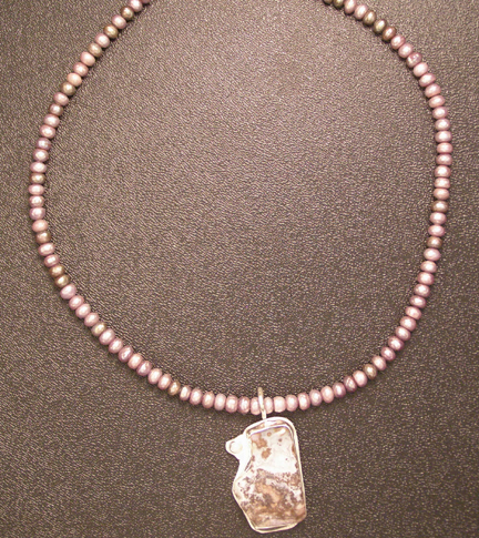 Cripple Creek jasper and opal necklace