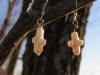hypoallergenic Cross Pearl earrings