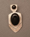 designer double black onyx peandant