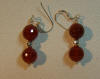 hypoallergenic Faceted Carnelian Earrings
