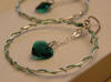 hypoallergenic Green Fire Hoop Earrings