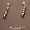 designer hematite post earrings