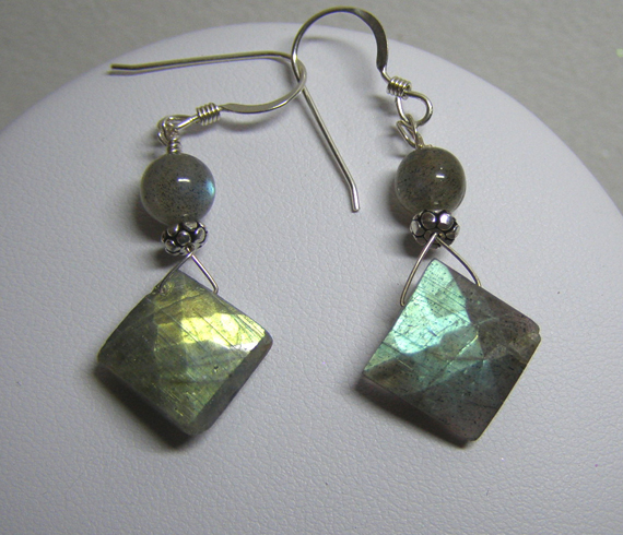 designer labradorite earrings