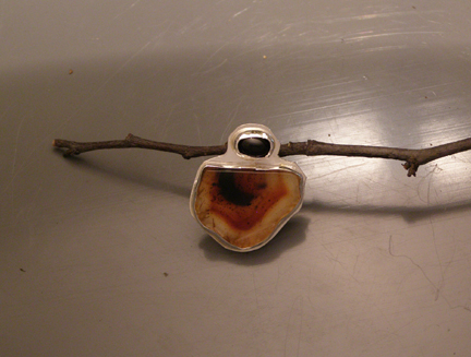 designer montana agate pendant