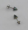 5mm titanium moon shot post earrings - Tahitian Pearl