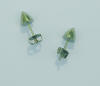 5mm titanium moon shot post earrings - pale green