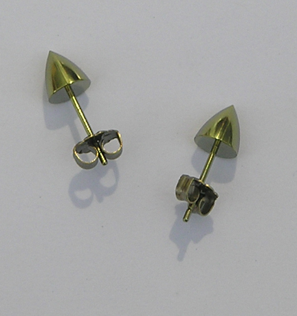 anodized yellow titanium Moonshot earrings