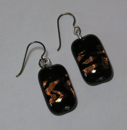 hypoallergenic dichroic glass earrings