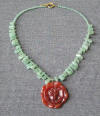 aventurine and carnelian necklace