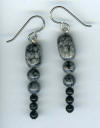 Snow Flake Obsidian  Hypoallergenic Earrings