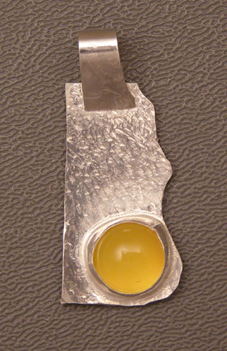 designer sunfire chalcedony sterling silver pendant