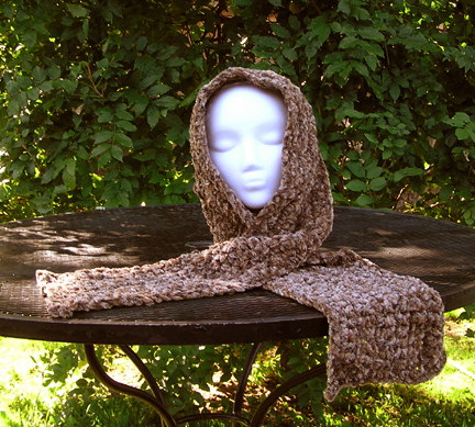 Chenille crochet scarf