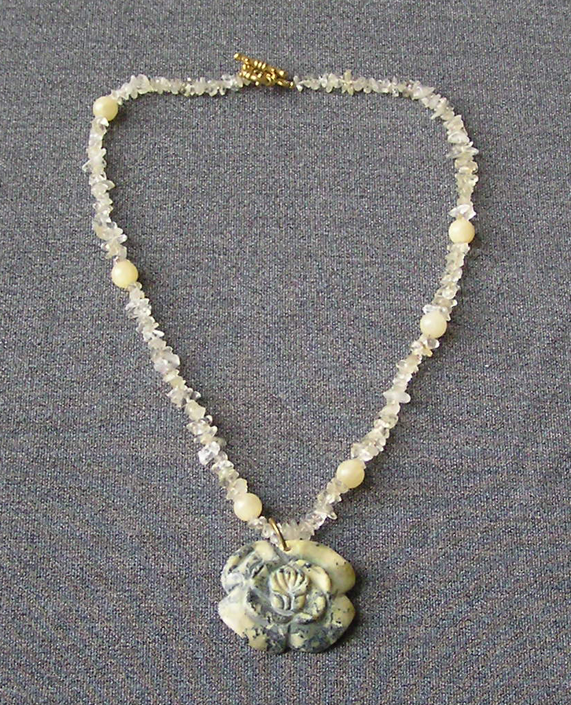 citrine and yellow turquoise necklace
