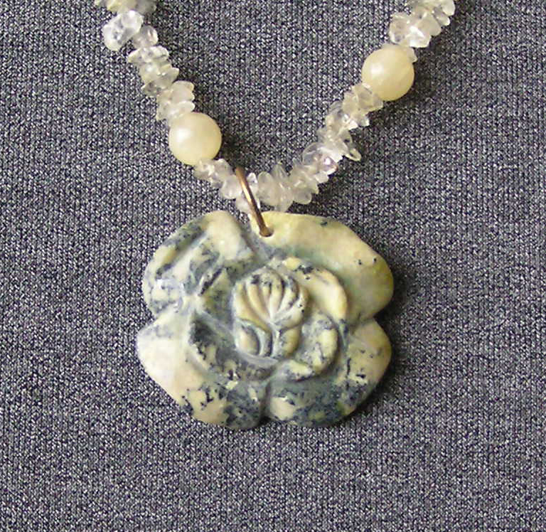 citrine and yellow turquoise necklace