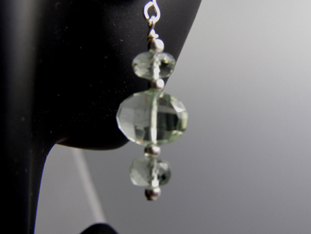 designer green amethyst earrings