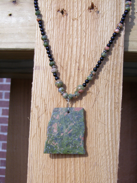 designer unakite necklace