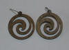 hypoallergenic lightweight walnut spiral earrings