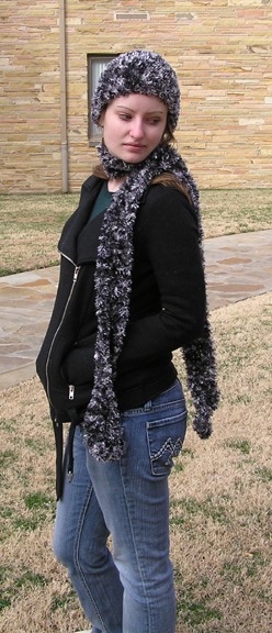 handmade crochet Winter Shadows Hat