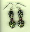 hypoallergenic handpainted glass beadl earrings