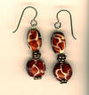 hypoallergenic handpainted glass beadl earrings