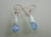 handcrafted hypoallergenic aquamarine chrysoprase  earrings