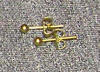 3mm titanium ball post earrings anodized yellow