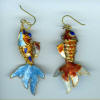 beta fish hypoallergenic dangle earrings