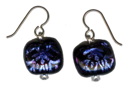 hypoallergenic dichroic glass earrings