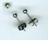 3mm titanium post earrings