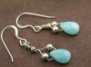 hypoallergenic blue peruvian opal earrings