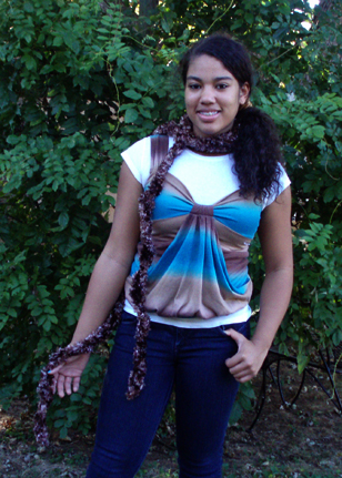 faux fur crocheted boa