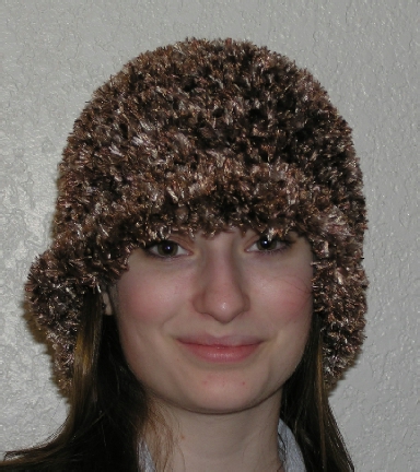 handmade faux fur crochet hat