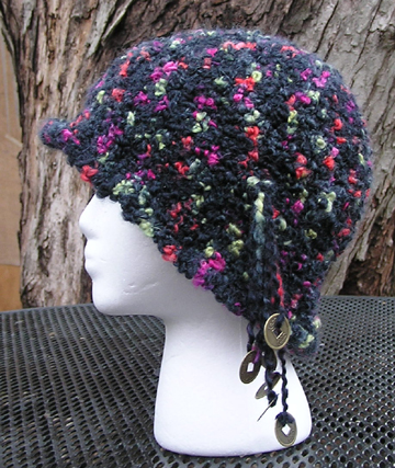 custom boucle aussie crochet hat view 2