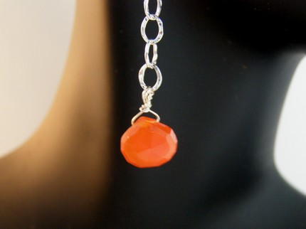 hypoallergenic carnelian dangle earrings