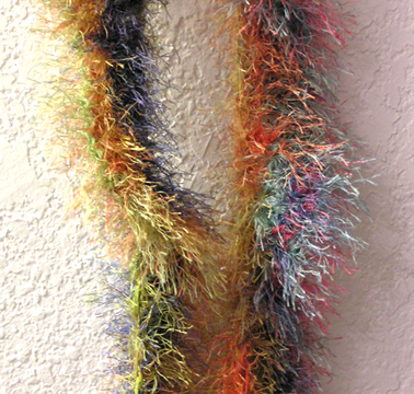 handcrafted faux fur crocheted boa