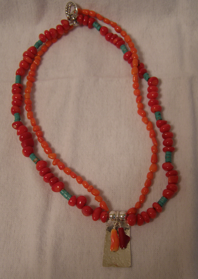 designer coral necklace