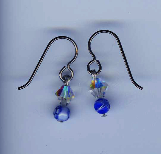 Morning Blues hypoallergenic earrings
