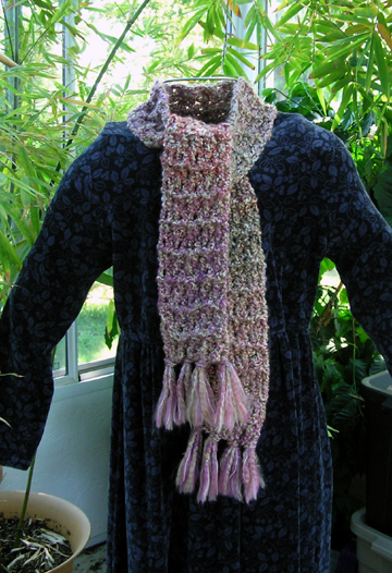 soft textured crochet scarf