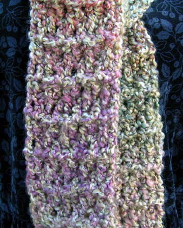 soft textured crochet scarf