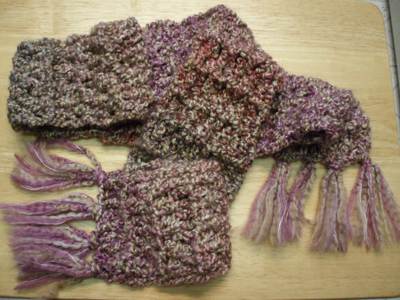 soft textured crochet scarf