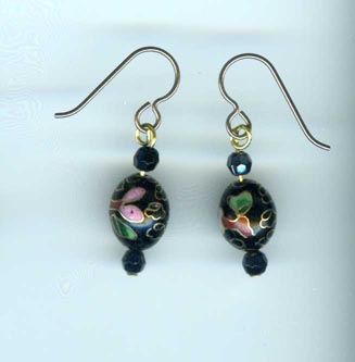 cloisonne earrings